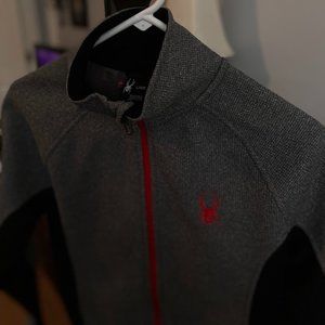 Spyder Youth Jacket-Grey & Red